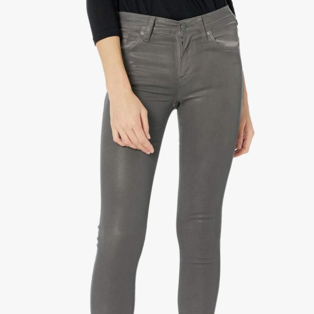 HUDSON Jeans Nico Mid-Rise Super Skinny in Dark Slate High Shine - Size 26